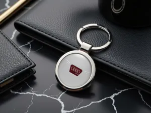 Audi Dog Key Chain Cute Durable Metal Build